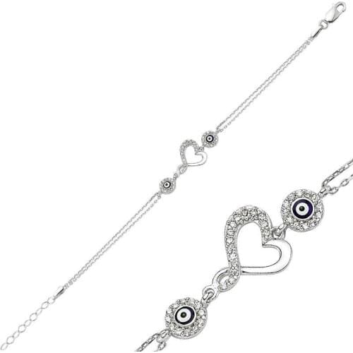 Sterling silver Heart Women Bracelet