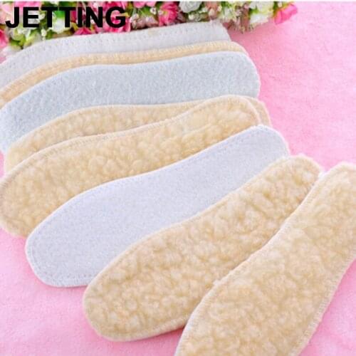 1Pair Women Men Winter Warm Thicken Fleece Insoles Shoes Insoles 25cm
