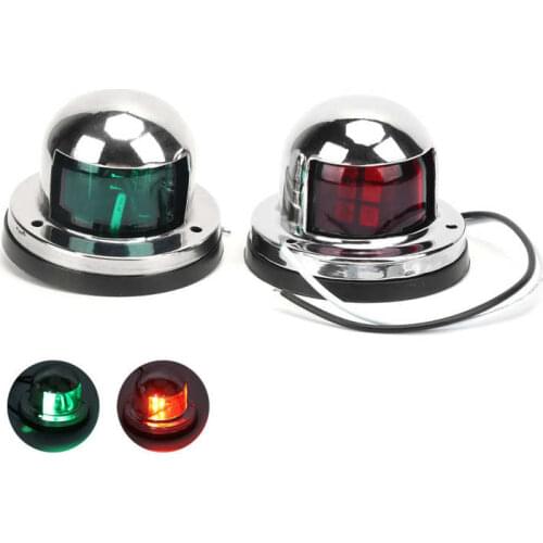 Hatch handles boat seat 8‑LED Boat Navigation Light Red/Green Signal Lamp Stainless Steel Yacht Parts 1.6W 12V boat