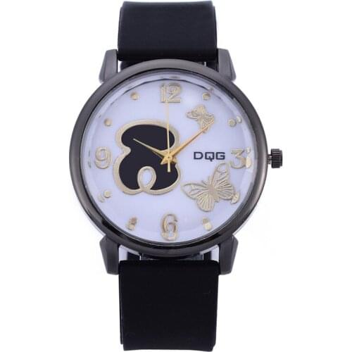 Brand Watch New Fashion Black Leather Women Men Sports Watch Bear Alloy Boutique Series Quartz Watch reloj mujer Montre femme