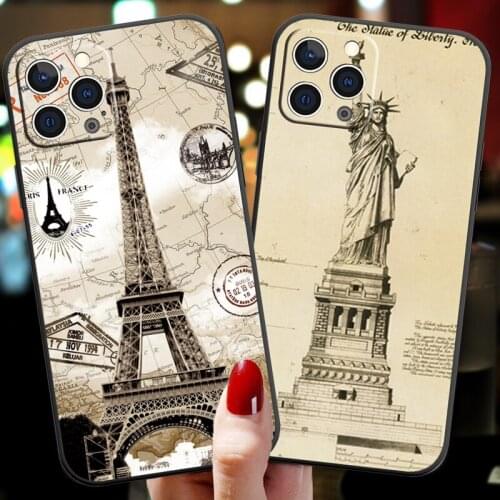 Coque For Xiaomi Mi 11 Lite Case Cover Mi11 Ultra 11lite Cases Mi8 Mi9 Fashion Retro Paris Iron Tower Soft Smartphone Capa Shell