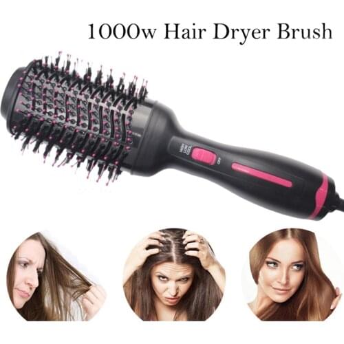 3 IN 1 One Step Hair Dryer Hot Air Brush Hair Straightener Curler Comb Roller Electric Blow Dryer Brush for Salon Use