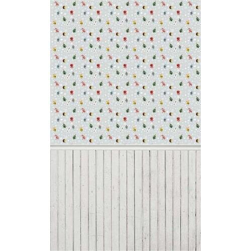 Newborn Backdrops White Snow Flowers Baby Xmas Tree Festival Background Wood Floor For Photo Studio