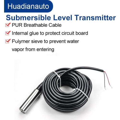 4-20ma hydraulic fill silo level sensor boreholes pump deep well water milk tank level transmitter 20m cable