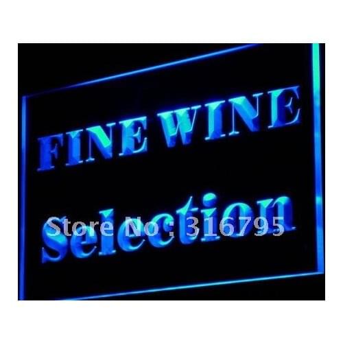 I858 Fine Wine Selection Beer Bar NEW LED Neon Light Light Signs On/Off Switch 20+ Colors 5 Sizes
