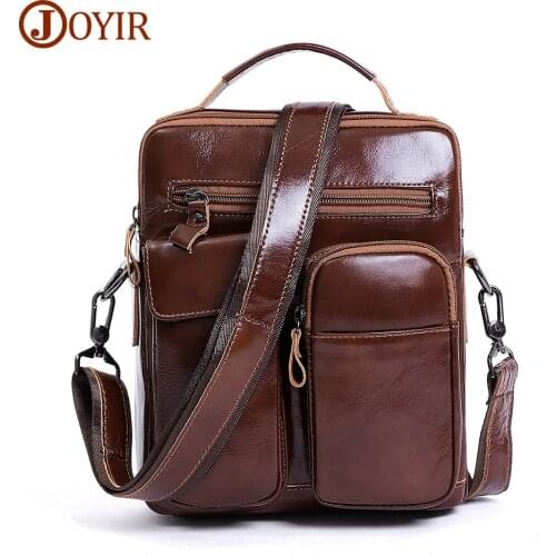 JOYIR Mens Shoulder Bags High Quality Genuine Leather Crossbody Business Bag Male Messenger Classic Bags Designer Mens Bags