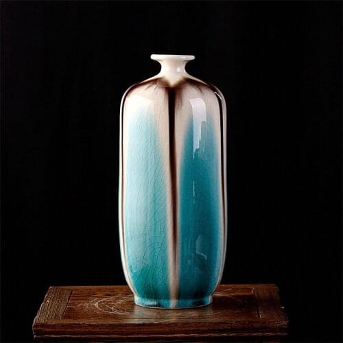 Classical Jingdezhen Ice Crack Glaze Ceramic Vase Ancient Palace Decorative Vase