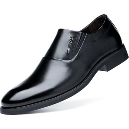 Classic Business Mens Dress Shoes Fashion Elegant Formal Wedding Shoes Men Slip on Office Oxford Shoes for Men Black Size 39-44