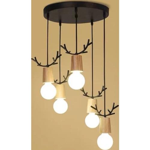 Creative antler pendant lights dining room kitchen decor surface hanglamp modern nordic design rion black led pendant light