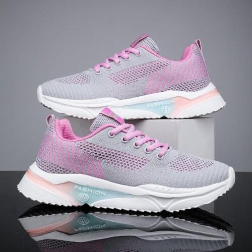 2021 Women Fashion Vulcanized Sneakers Platform Solid Color Flats Ladies Shoes Casual Breathable Walking Sneakers