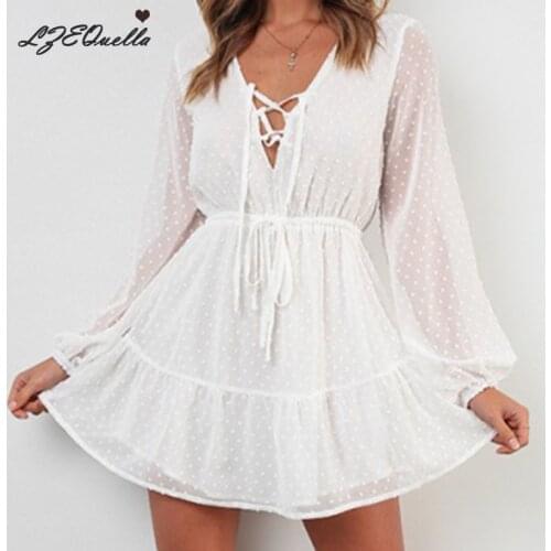 LZEQuella White Summer Dresses