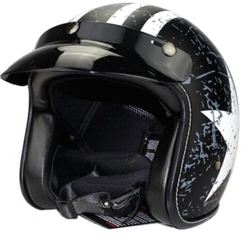 Hot sale Voss brand casque moto capacete motorcycle helmet vintage helmet high quality 3/4 open face Halley helmets DOT