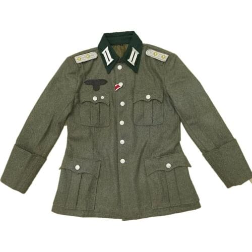 MENS GERMAN CLASSIC WW2 M36 WOOL FIELD UNIFORM OFFICERS CAPTAIN RANK INSIGNIA TUNIC Military War Reenactments