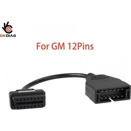 Newest OBD/OBD2 Adapter For GM 12Pin Male Connector to OBD2 16 Pin Female Connector Diagnostic Cable GM 12Pin For GM Vehicles