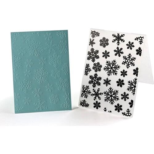 NewYear Christmas Snowflake Plastic Embossing Folder for Scrapbook DIY Album Card Plastic Template Stamp Card Making Decoration
