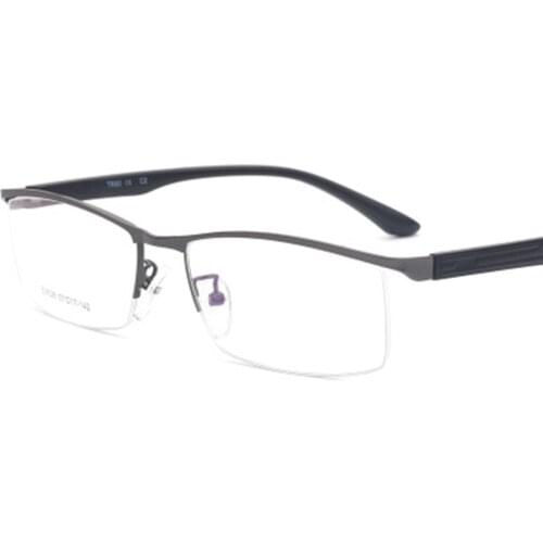 OEYEYEO New TR90 Eyebrow Metal Half Frame Steel Plate Alloy Spectacle Frame Mens Fashion Leisure And Comfortable Business