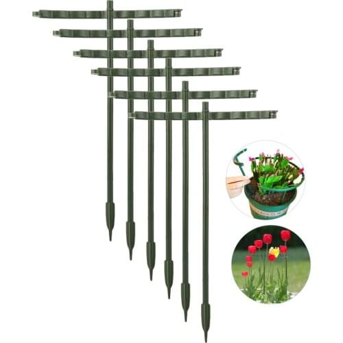 Plastic Stake Plant Cage Holder Garden Flower Support Climbing Small Plants 6pcs Semi-circular Flowers And Vegetables Lattice