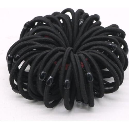 Elastic Hair Rope Headband for Women Girls Children Black Rubber Bands Ponytail Hair Accessories Rings Headdress Gum Hairbands