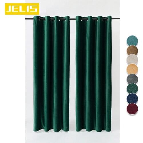 Luxury Dutch Velvet Blackout Curtains for Living Room Bedroom Solid Color Windows Drape Panel Interior Home Decor Custom Made