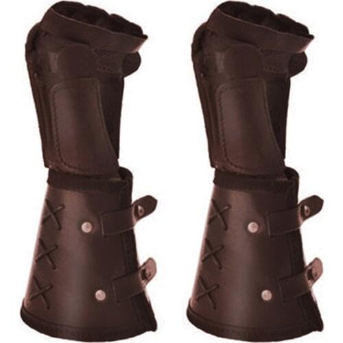 Punk Wide Archery Gauntlet Wristband Medieval Vambrace Arm Cuff Armor Guard Viking Bracer Gauntlet Wristband Bracelet