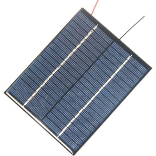 2W 18V Mini Solar Panel Solar Module+Cable DIY Solar Charger For 12V Battery Polycrystalline Silicon 10pcs