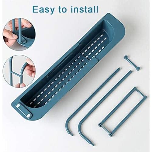 Telescopic Sink Holder Expandable Storage Drain Basket Rack Ponge Soap Holder Sink Tray For Home Kitchen