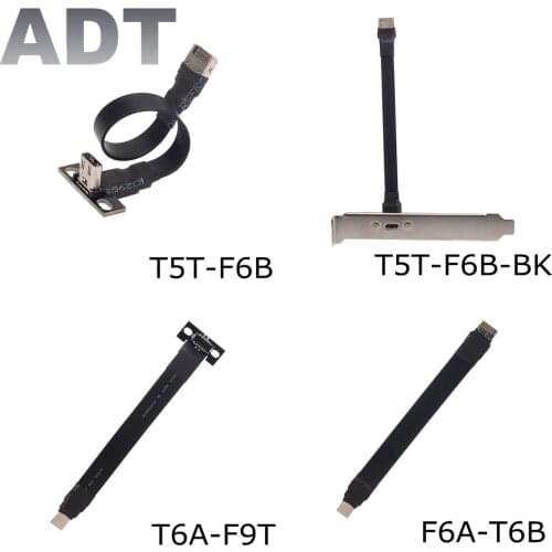 USB 3.1 Front Panel Header Type E to Type C USB-C Motherboard Expansion Cable with PCI Bracket Baffle for A4 ITX ATX Chassis