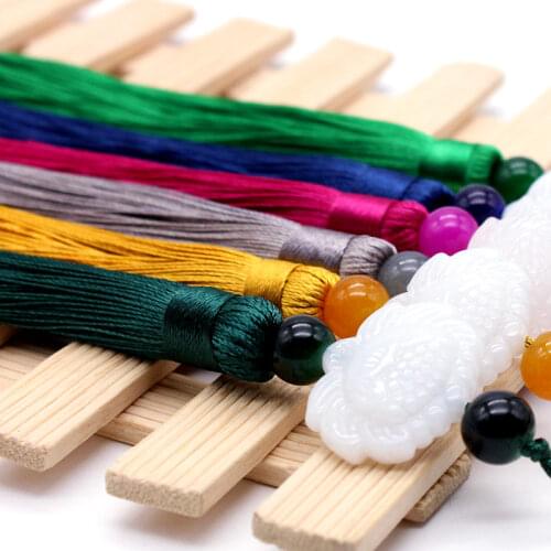 2Pcs/Pack 160mm long Tassel Lotus fan pendant hanging ear home curtain pendant crafts jewelry accessories tassel