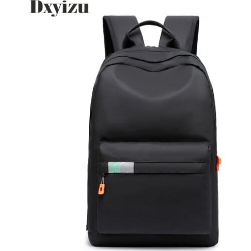 Hot High Capacity Unisex Women Men Solid Student Backpack School Bookbag Shoulder Zipper Backpacks Handle Bag