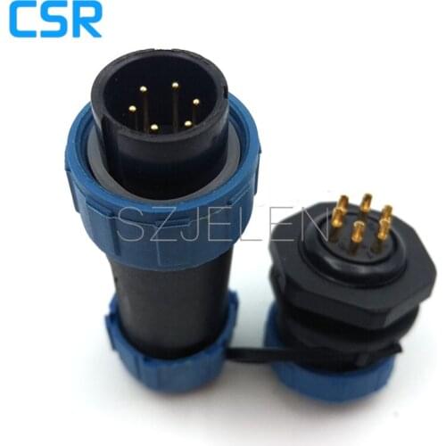 SY1710, waterproof and dustproof 6 pin plug socket, electrical equipment power connector 6 pin,LED display power connector