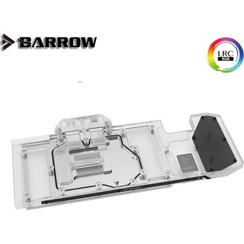 Barrow Full Coverage GPU Water Block For MSI 3090 VENTUS 3X OC 24G / 3080 VENTUS 3X OC 10G 5V ARGB 3PIN AURA SYNC BS-MSV3090-PA