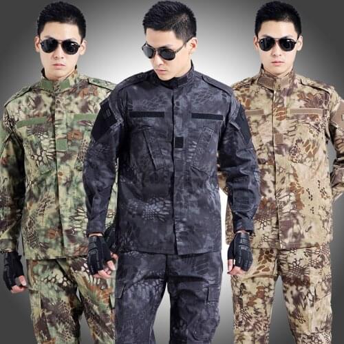 Tactical Military Uniform Army Militar Mens Clothing CS Combat Uniform Camouflage Hunting Clothes Jacket+pants Sets