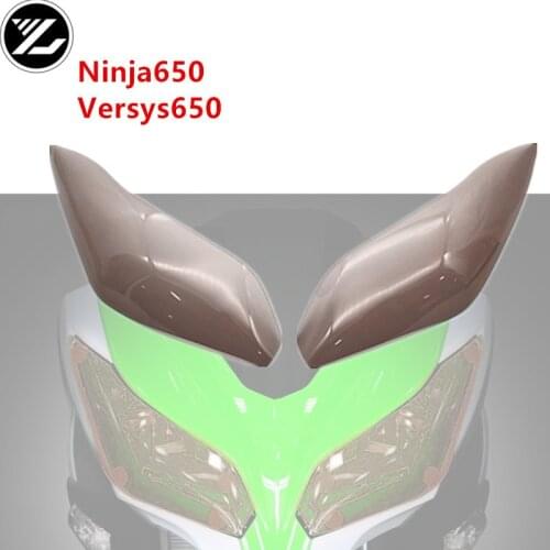 For KAWASAKI NINJA650 Versts 650 2013-2018 2019 Motorcycle Headlight Protection Cover Headlight Screen Lens Protective Cover Fit
