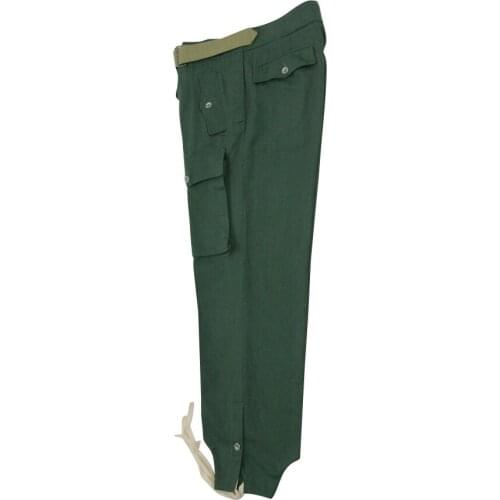 GUHD-001 WWII German Heer panzer summer HBT reed green trousers