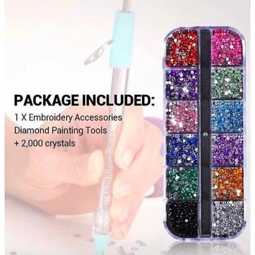 1 Set 100-220V Hot Drilling Machine Pen Point Figure Hot Guns DIY Clothes Stick Diamond Drill Tools Set Crystal Hand Sewing Kit