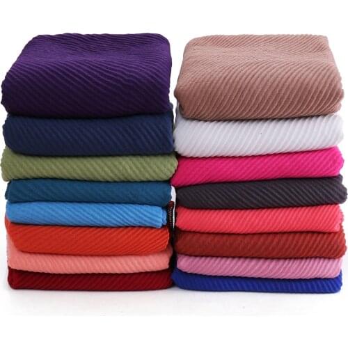 10pcs/lot Womens Pleated Crinkle Hijab Scarf Muslim Head Wrap Shawl Large Size 180*90cm