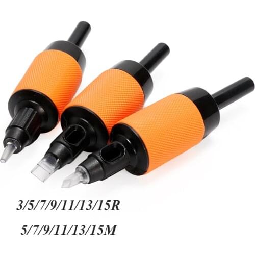 20PCS Round Magnum Tips Permanent Makeup Tattoo Hummingbird Disposable Grip/Tube Combo For Tattoo Machine Kit Set Supply