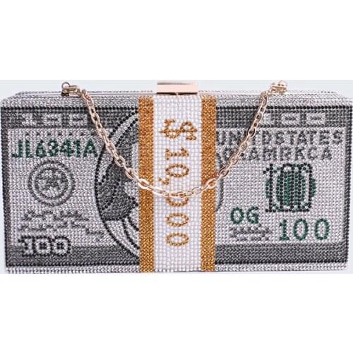 2020 nabobess bag Creative Minaudiere Chains Diamonds Fashion Metallic Shoulder Bags handbag MINI bag evening clutch bags