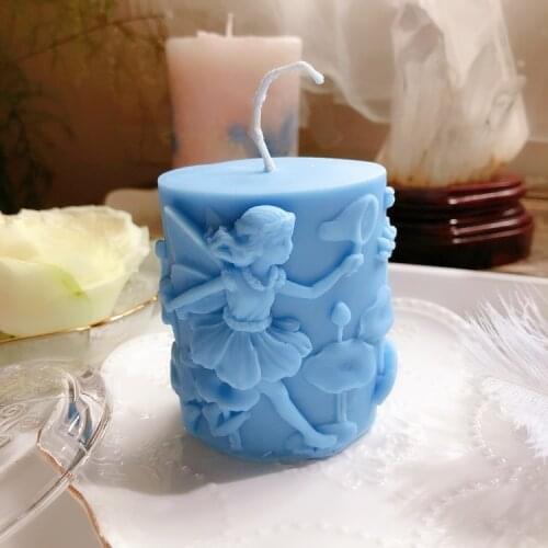 3D Angel Girl Candle Mold Chocolate Mould Plaster Aroma Silicone Mold Candy Fondant Cake Baking Tool Silicone Resin