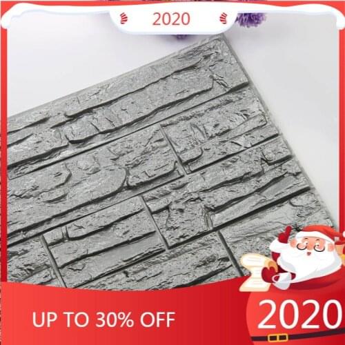 10 styles PE Foam 3D Wallpaper DIY Wall Stickers Wall Decor Embossed Brick Stone Wallpaper Room House Poster