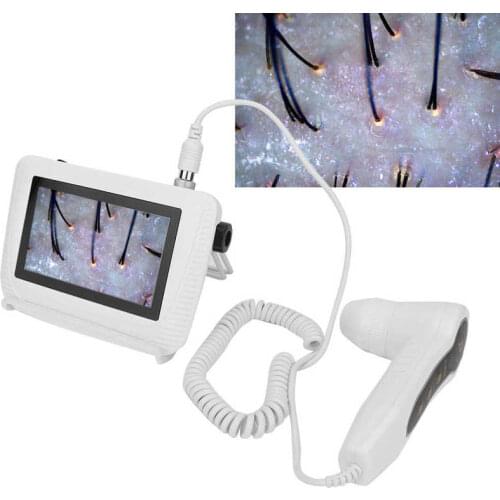 50X/200X Magnifying Skin Analyzer Rechargeable Detector Hair Follicle Oil Moisture Pigment Tester Scalp/Face Skin Care Monitor