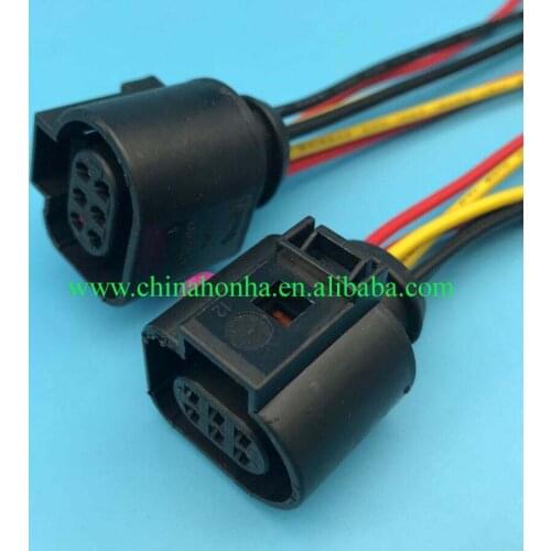 Free shipping 10pcs/lot sensor Connector Wiring Harness 1J0973713 Style O2 sensor 6 way Adapter pigtail 15cm wire