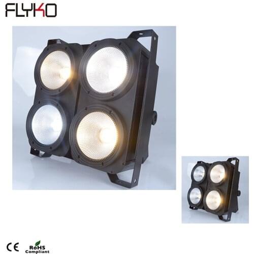 Free shipping 2019 new design stage equipment cool white and warm white 2in1 4eyes 400W blinder cob audience lights