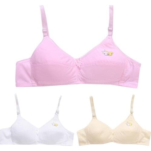 Young Girls Bra Teenager Soft Cotton Cartoon No Steel Ring Student Adjustable Lingerie Underwear Teenage Girl Feb-15