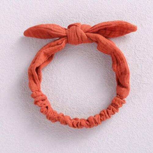 Oaoleer Baby Elastic Hair Bands Girl Headband Cotton Linen Kids Headwear For Children Turban For Babies Elastic Hair Ribbons