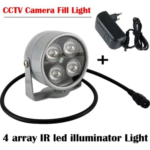 4 array IR Led illuminator Light CCTV IR Infrared Waterproof Fill Light for CCTV Night Vision Surveillance Camera with 12V power