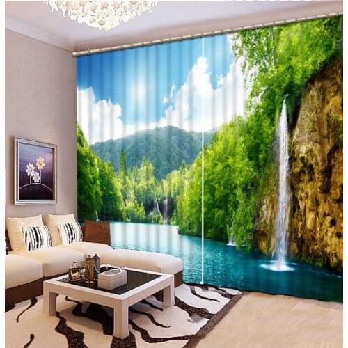 Landscape Scenery Beauty Digital Photo Printing Blackout 3D Curtains for Living Room Bedding Room Hotel Drapes Cortinas