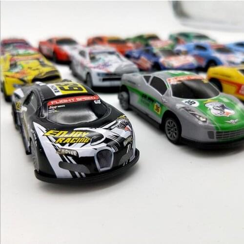 Metal Toy Car 10 pcs/lot 1:64 Alloy Car Racing Pullback Car Kids Toys Mini Racing Toys Car Sandbox Model Kids Gifts