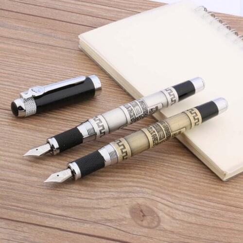 JINHAO 189 METAL copper Emboss tripod Clip classic style gift Fountain Pen
