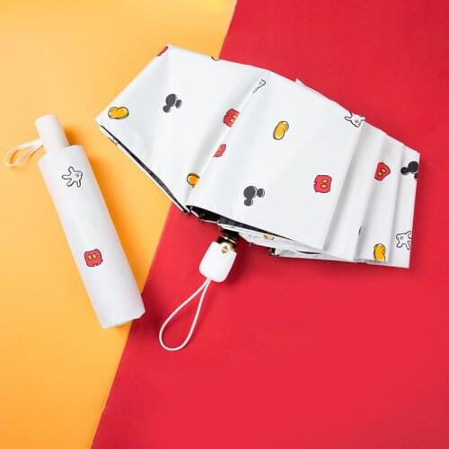 Cute Cartoon Fully-Automatic Umbrella Women Wind Resistant Rain 3 Folding Parasol Travel Car Children Umbrellas Gifts